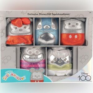 Squishmallows 5” Disney100 Limited Edition Plush 5 Pack Stitch Tinkerbell- NIB